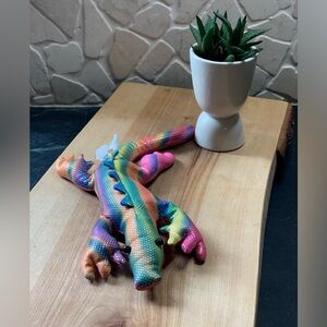 GANZ | Vintage Rainforest Shimmery Rainbow Sand Filled Lizard